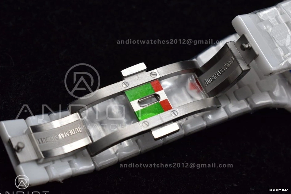 Edition Bracelet Ceramic 1052 Perpetual SmoothTexture Royal Ceramic on Best Oak APSF A 26579cb Calendar White 0831